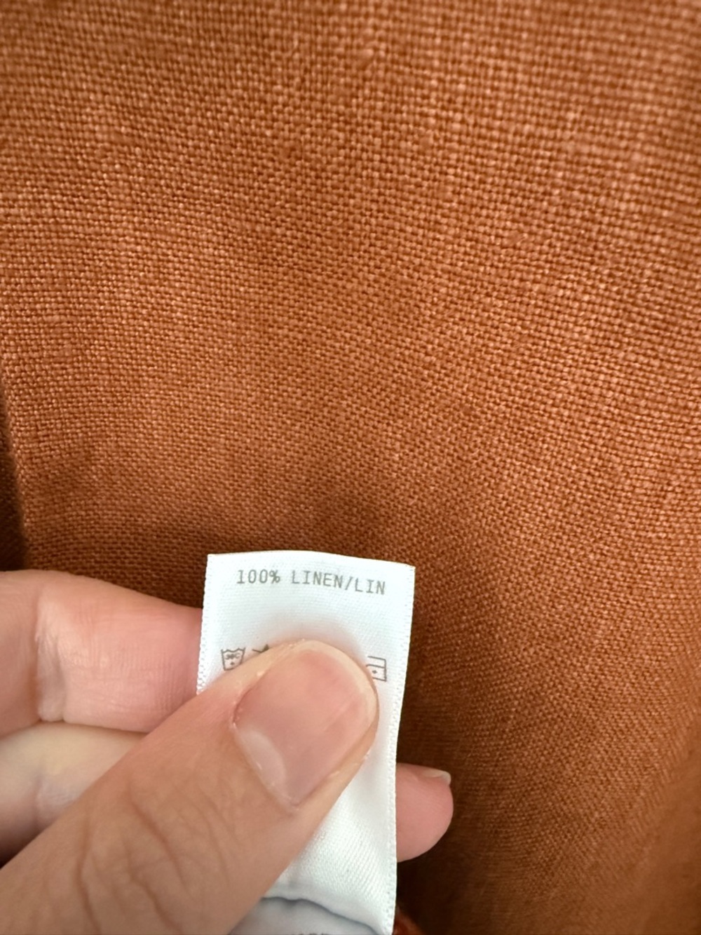 Linen Top - Rust Brown - Picture 5 of 6